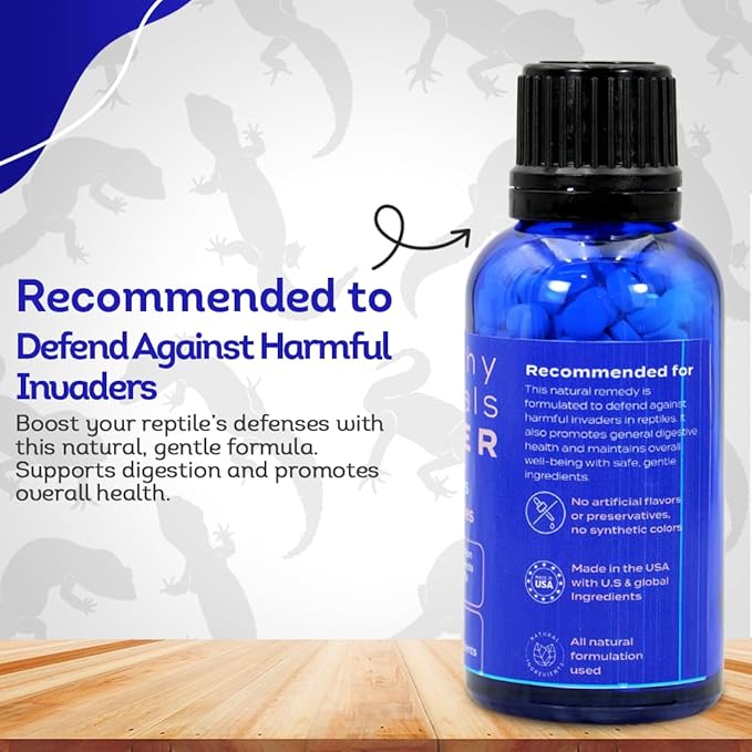HealthyAnimals4Ever HA4E - Reptile Protection Formula - Defends Against Internal & External Health Threats - Supports Digestive Health & Vitality - Safe, Gentle Care - 300 Tablets