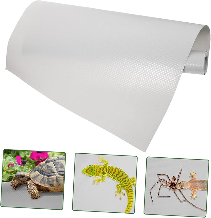 Happyyami Reptile Carpet for Terrarium Breathable Substrate Mat for Snakes Tortoises and Lizards Comfortable Bedding Liner Grey for Reptile Tanks