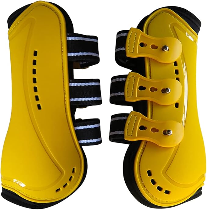 Horse Boots Open Front Jumping Tendon Sport Boots, Hind Fetlock Boots, Secure Leg Protection, Classic Breathable Equine Supplies, Set of 4