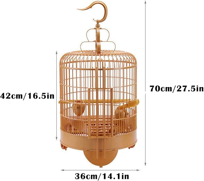 Bird Cage Portable Bird Carrier Parrot Travel Cage with Feeding Cups Breathable Travel Cage Lightweight Bird Carrier for Indoor Outdoor Birdcages