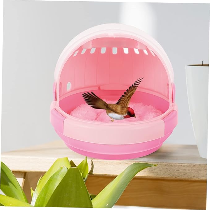 BESTonZON 1set Portable Bird Cage Outdoor Parrot Cage Hand-held Warm Nest Pet Accessory Bird Carrier Animal Carrier Travel