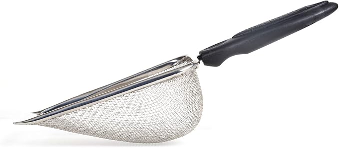 REPTI ZOO Reptile Sand Stainless Steel Fine Mesh Reptile Substrate Metal Sand Shovel Terrarium Substrate Long-Lasting Litter Cleaner Corner Scoop