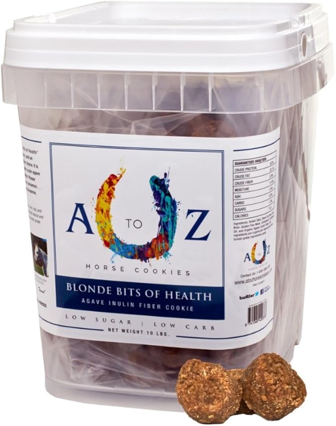 Horse Treats, Blonde Bits of Health, Low Carb/Sugar, A Softer Cookie, Wheat, Corn, Soy & Alfalfa Free, Made with Cinnamon & Agave, All Natural Ingredients, 10 lb