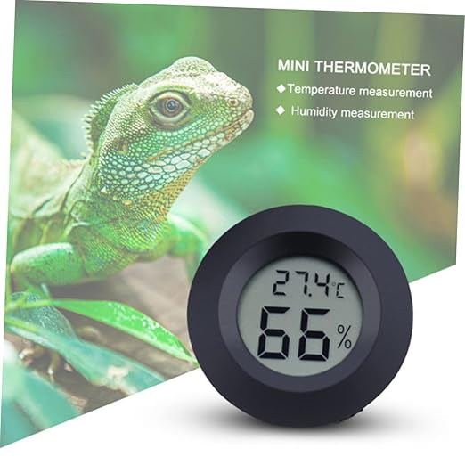 7pcs Digital Thermohygrometer for Reptile Tank Humidity Temperature Monitor Mini Hygrometer 2-in-1 Gauge Ideal for Terrarium Greenhouse