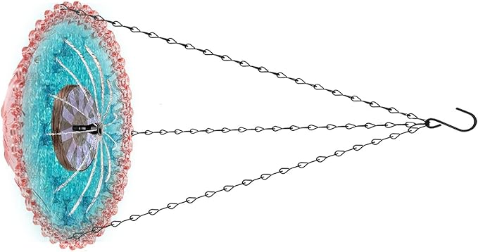Large Capacity Outdoor Hanging Bird Feeder Water Fountain Attracts Wildlife ABS Construction Garden Decors Large Capacity Bird Feeding Bath Fountain