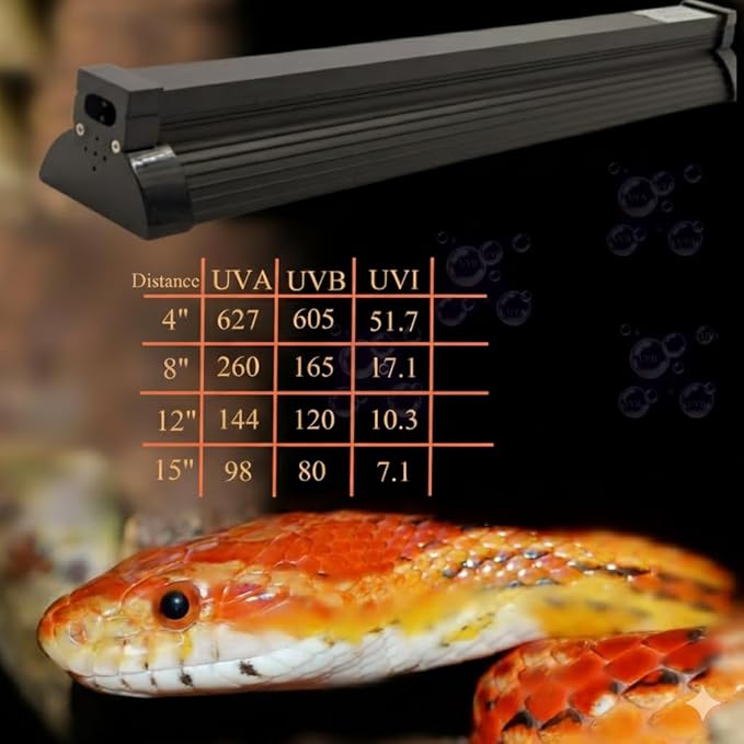 Leoterra 16-Inch 18W LED UVB Light - Professional Reptile Lighting System with Linkable Design - Desert Reptile UVB Lamp for Bearded Dragon, Tortoise, Gecko - Multi-Tank Setup 8000+ Hours