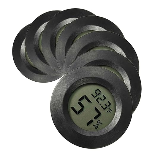 YARNOW 7pcs Thermohygrometer Reptile Tank Humidity and Temperature Gauge Digital Hygrometer for Aquarium and Gecko Tank Accessories