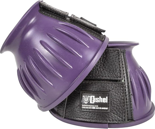 Cashel Company Rubber Horse Bell Boots Purple L