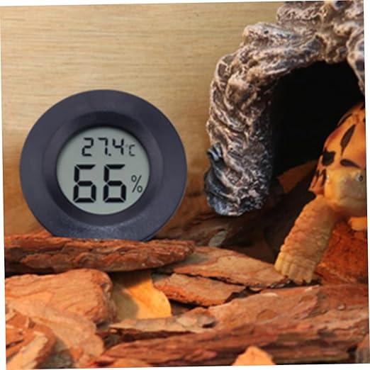 7Pcs Mini Digital Hygrometer and Thermometer Accurate Temperature Gauge for Reptile Tanks Humidity for Indoor and Outdoor Use for Terrariums and Poultry Environments