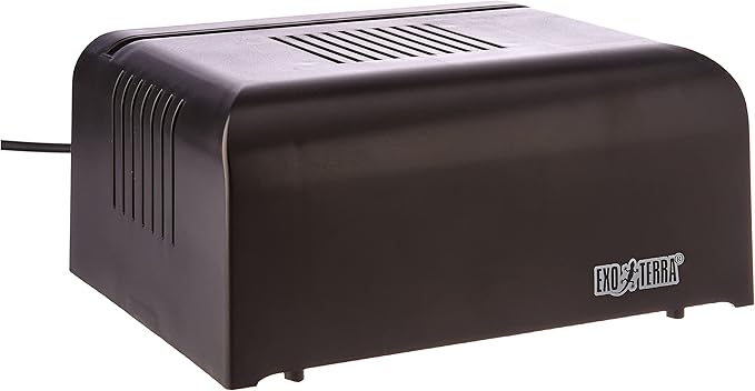 Exo Terra Nano Plastic Canopy for PT2601,Black Outer Polish Chrome Inner
