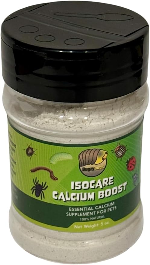 BugzyBugs Isocare Calcium Boost All-Natural Mineral Supplement for Healthy Strong Pet Reptiles, Isopods, Small Bugs