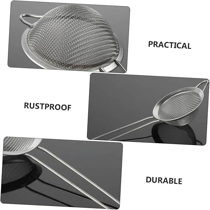 Toddmomy 2pcs Professional Reptiles Residue Excrement Shovel Metal Mesh Lizard Dung Sieve Tool