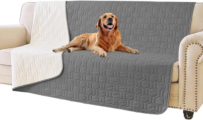 Tcksstex Waterproof and Non-Slip Dog Bed Cover and Pet Blanket Sofa Pet Bed Mat ，car Incontinence Mattress Protectors Furniture Couch Cover for Most Cats Dogs,Pets（52x82-Dark Grey）