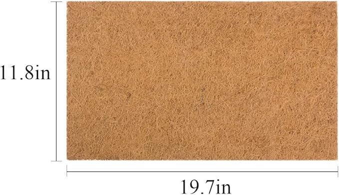 Hamiledyi Reptile Carpet Mat 19.7x11.8in Coconut Fiber Substrate Lizard Cage Pad Tortoise Substrate Liner Snake Coco Liner for Bearded Dragon Gecko Turtle Chamelon Iguana