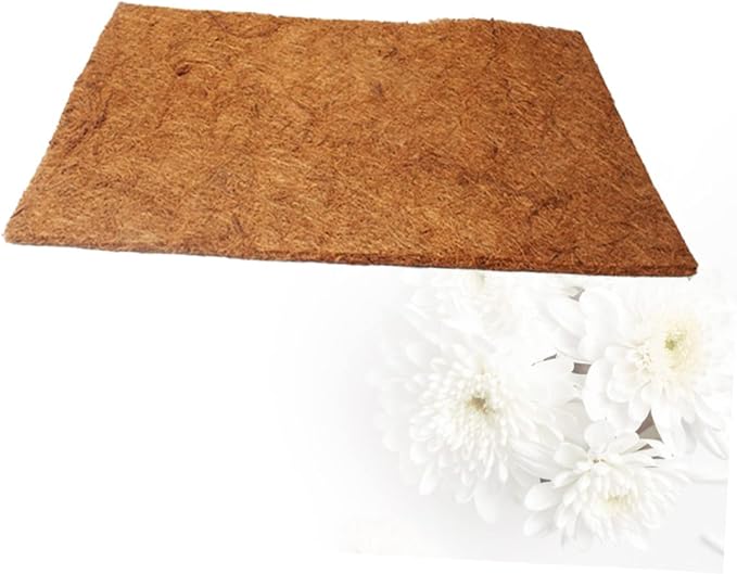 Happyyami 2pcs Natural Coconut Fiber Reptile Bedding Mat Wear-Resistant Cushion for Tortoise and Other Pets Breathable Substrate for Terrarium and Reptile Habitat