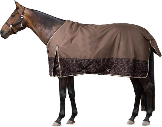 HORZE Glasgow Lightweight Waterproof Horse Turnout Blanket (100g Fill) - Chocolate Plum - 78 in