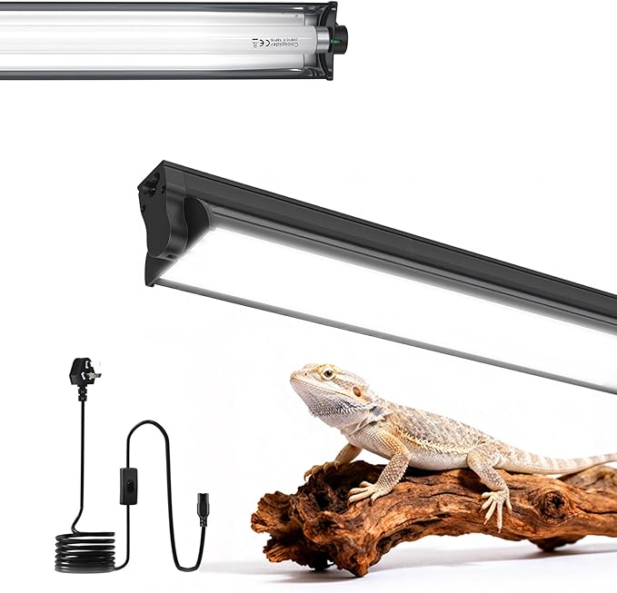 COOSPIDER UV 2-Pack UVB UVA Reptile Light 10.0 Bulb, 15W 18inch T8 Fluorescent Desert Lamp, UVA for Bearded Dragon Tortoise Reptile & Amphibian (T8 15W 18inch 10.0 Bulb G13)
