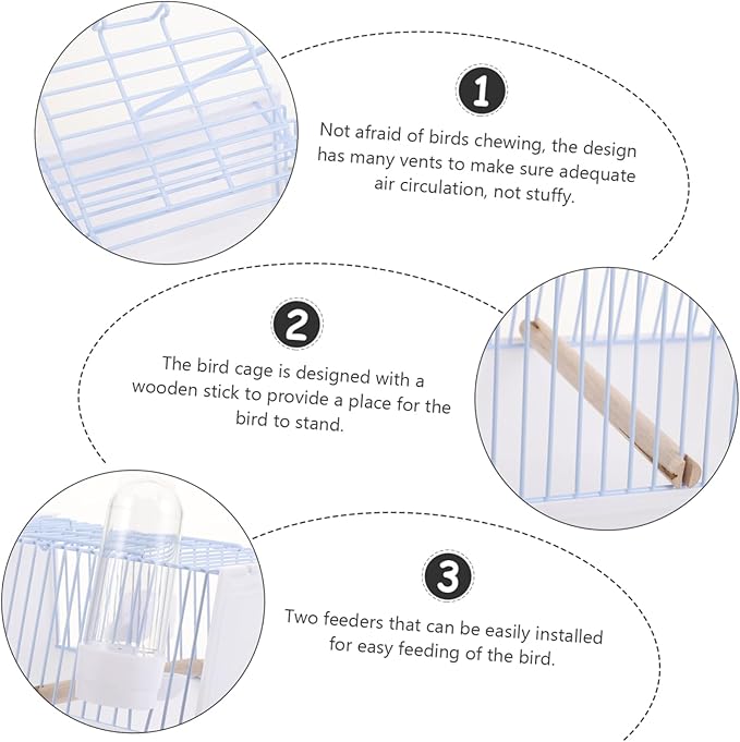 BESPORTBLE 1set Portable Bird Travel Cage Lightweight Parrot Carrier for Hiking Camping and Outdoor Activities Compact Design for Safe Bird Transport