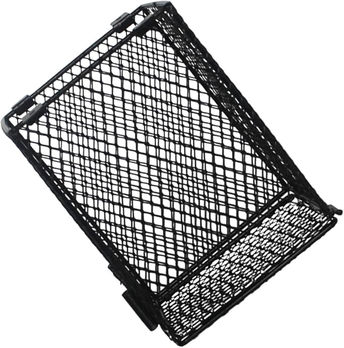 POPETPOP PET Reptile Scald Lamp Shade Heater Guard for Reptiles Daytime Light Lampshade for Poultry and Small Animals Black Color Suitable for Bearded Dragons Lizards and Snakes