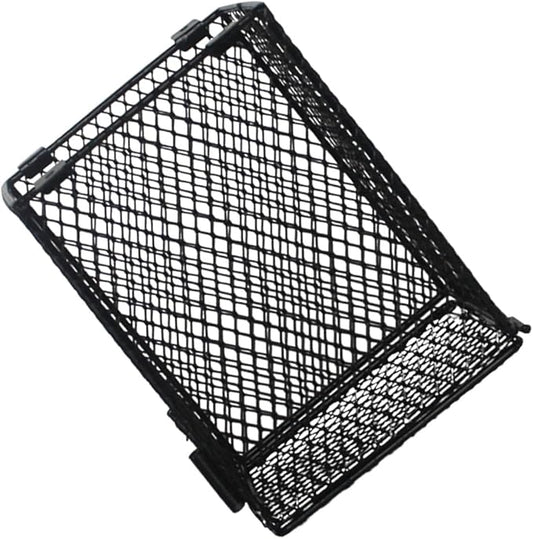 POPETPOP PET Reptile Scald Lamp Shade Heater Guard for Reptiles Daytime Light Lampshade for Poultry and Small Animals Black Color Suitable for Bearded Dragons Lizards and Snakes