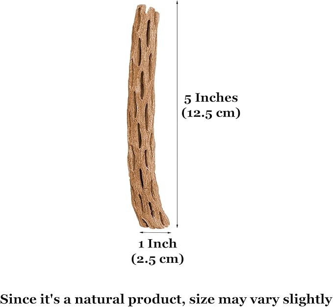 SunGrow Leopard Gecko Cholla Wood, 5 Inches Long, Create Basking Spot, Artistic Home-Decor, Lizards and Bearded Dragons, 6-Pack