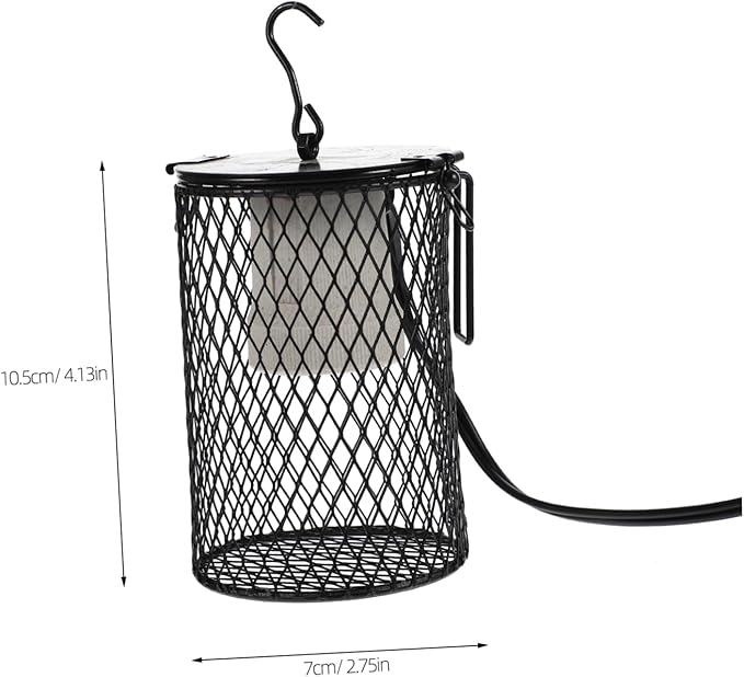 Toddmomy Reptile Scalding Lamp Heater Guard Durable Hanging Lampshade for Reptile Tanks Parrots Efficient Heat Dissipation High Strength Material Fits Various Heating Lamps