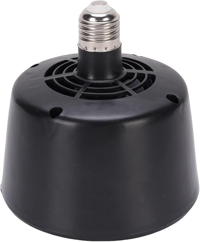 Cuifati Reptile Heating Lamp, Chicken Heating Lamp Easy to Install Energy Saving Versatile Safe for Turtles for Lizards (Black)