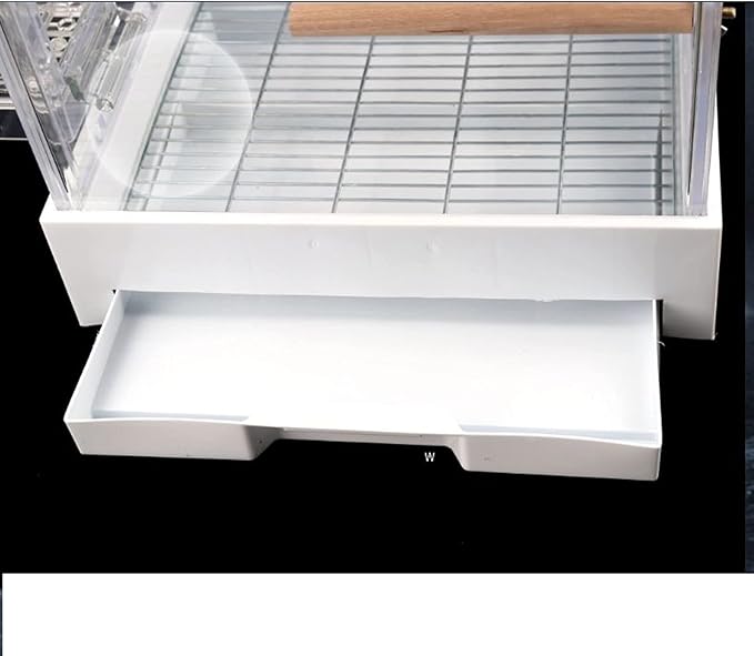 Bird Cages White Bird Carrier Transparent Plastic Bird Travel Cage with Automatic Feeder for Indoor Outdoor Small Birds Display Bird Carrier