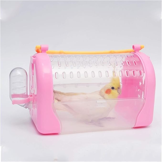 Lightweight Bird Carrier Travel Cage with Food Cup, Panoramic Design for Parakeets and Small Birds – Portable Bird Cage for Vet or Travel