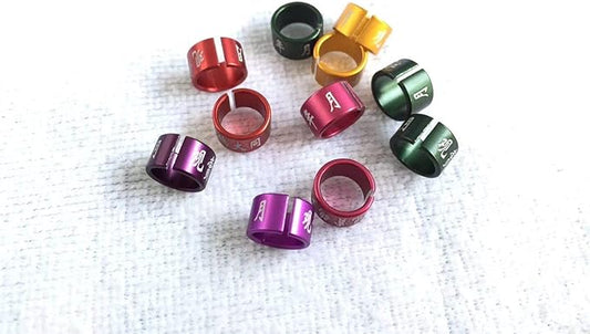100pcs Open Closed Metal Bird Rings 2mm-14mm Parrot Leg Bands Pigeon Chicks Bantam Poultry (Clip Aluminium Rings)