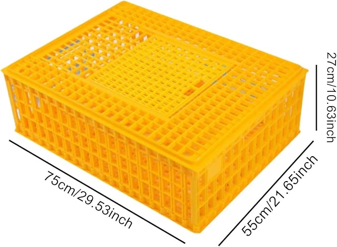 Poultry Crate for Transporting Birds, and Hamsters, Yellow