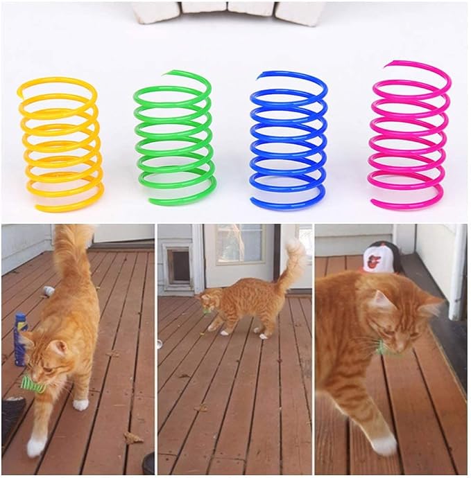 Andiker Cat Spring Toy, 12 Pc Colorful Cat Kicker Toys Interactive Cat Toys for Indoor Cats Swatting, Biting, Hunting to Kill Time and Keep Fit - Image 4