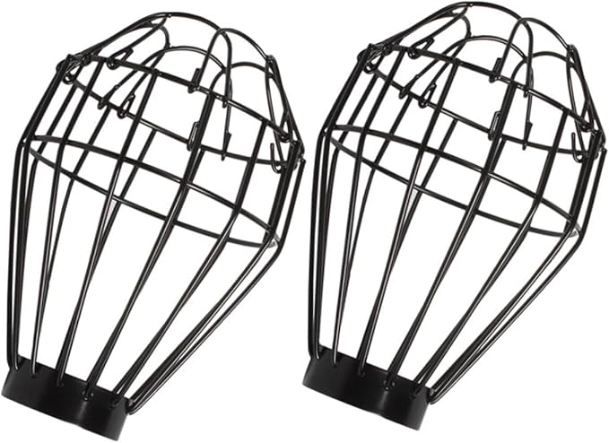 Cabilock Reptile Heating Lamp Shade Anti-Scald Mesh Cover 2-Pack Ceramic Bulb Protector for Terrarium Lighting Suitable for Bearded Dragons Snakes and Turtles