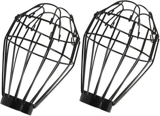 Cabilock Reptile Heating Lamp Shade Anti-Scald Mesh Cover 2-Pack Ceramic Bulb Protector for Terrarium Lighting Suitable for Bearded Dragons Snakes and Turtles
