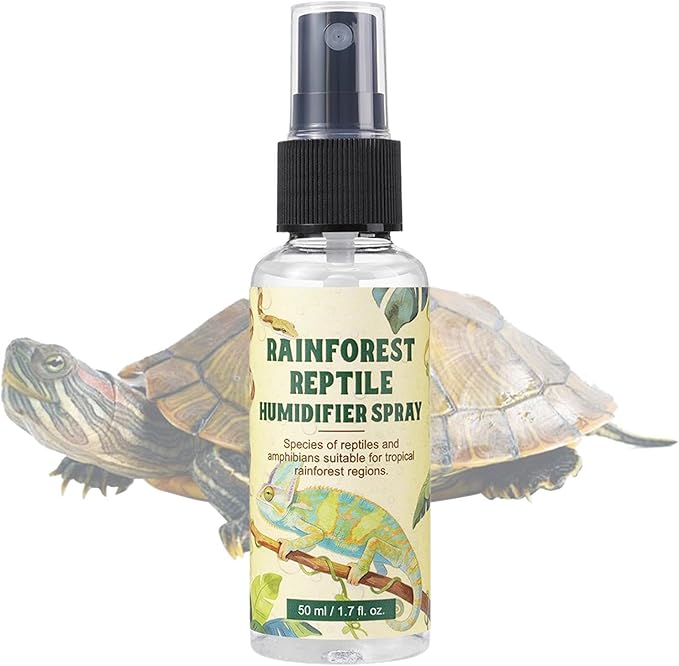 Reptile Humidifier Spray - 50ml Gecko Moisturizing | Versatile Tortoise Hydrating Spray for Breeders Pet Parents Animal Lovers Terrarium Enclosure Cage Feeding Tank Shelters Home Office