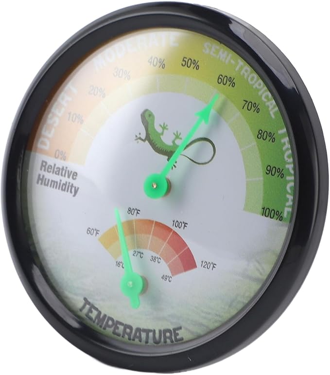 Thermometer Hygrometer Dial High Precise Pointer Type Mechanical Temperature and Humidity for Reptile Pet