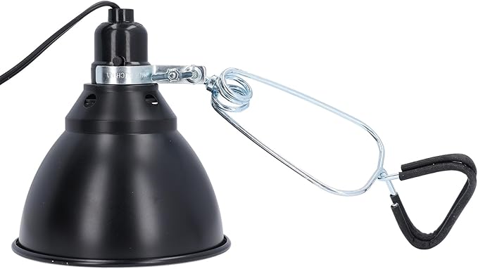 Focket Reptile Heat Lamp Accessory, Premium Aluminum Construction with 360 Degree Adjustable Rotation for Reptile Tank Terrarium UVB UVA Bulb