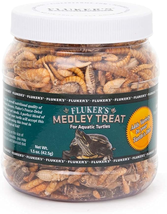 Fluker's Labs Aquatic Turtle Food Bundle (1.5 oz) Freeze Dried River Shrimp (1 oz)