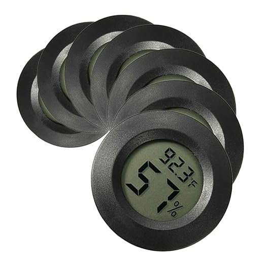 Totority Mini Thermohygrometers 7pcs Digital Hygrometer for Reptile Tank Aquarium Terrarium for Humidor Incubator