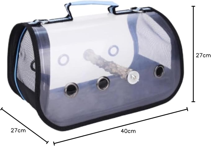 Bird Cage Parrot Cage Portable Birdcages Clear Pet Bird Carrier Breathable Travel Bird Cage Lightweight Bird House Carrier Flight Birdcage(Blue,L)
