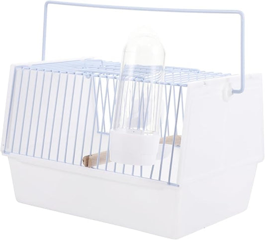 1set Portable Metal Bird Carrier Cage Lightweight Parrot Travel Cage for Birds for Outings and Travel Durable and Easy to Carry Includes Handle for Convenience