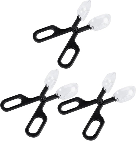 TOYANDONA 3pcs Reptile Feeding Clip Set Adjustable Plastic Feeding Clamp for Mealworm Breeding and Cleaning Tools Suitable for Lizard and Other Reptile Care