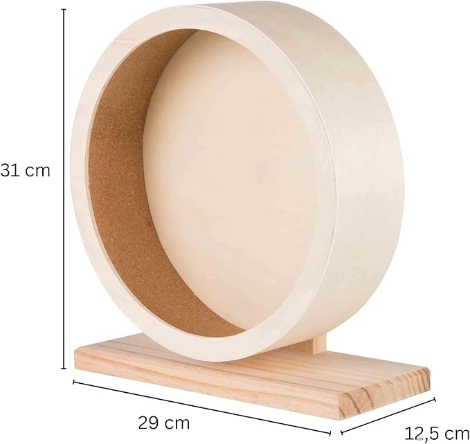 Trixie 60923 Wooden Running Wheel, 28 cm, Brown