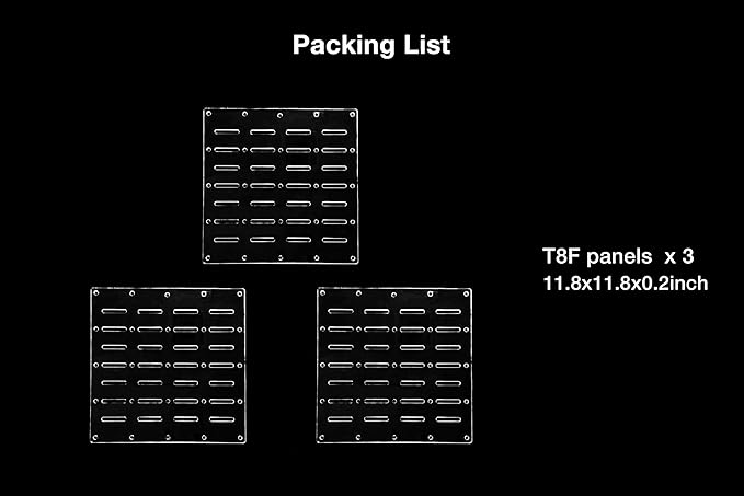 GuineaLoft™ T8F (3-Pack) Clear Acrylic Panels – 12 x 12 Inch (30 x 30 cm), 1/6 Inch (4 mm) Thick, Sturdy & Unbendable, Precision Cut Openings & Rounded Corners – Guinea Loft Exclusive