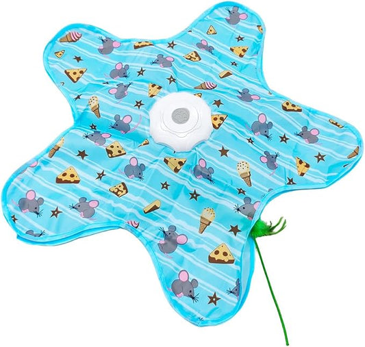 Interactive Cat Toy for Indoor Cats - Rechargeable Automatic Feather Wand with Motion Sensor, 3 Play Modes, Squeaky Mouse Sound, Hide & Seek Exercise Toy for Bored Kittens & Adult Cats (Mouse) by Unknown