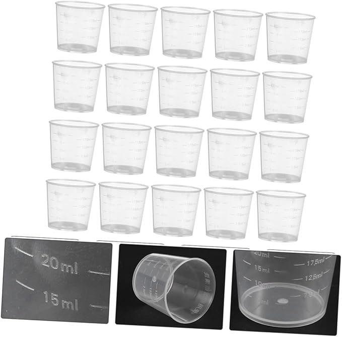 Abaodam 30Pcs Reusable Measuring Cups for Reptiles Feeding Dish for Lizard Gecko Snake Safe Food Water Containers for Pets for Daily Feeding Control