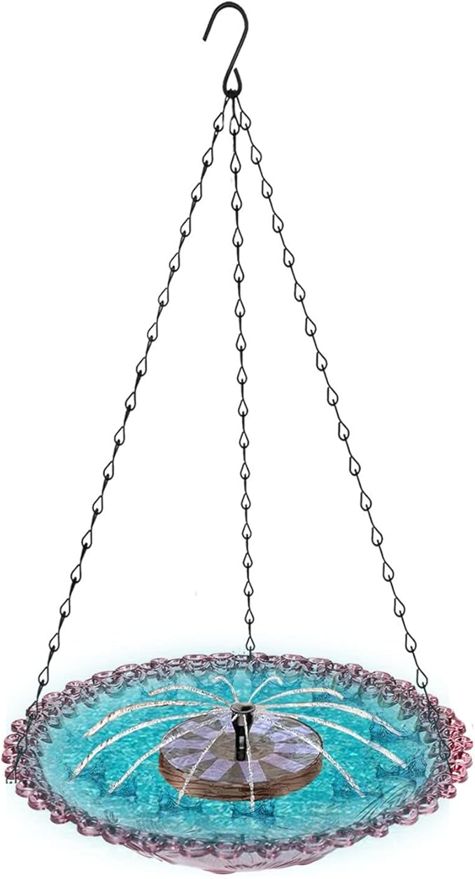 Large Capacity Outdoor Hanging Bird Feeder Water Fountain Attracts Wildlife ABS Construction Garden Decors Outdoor Bird Feeder for Wild Birds and Squirrels