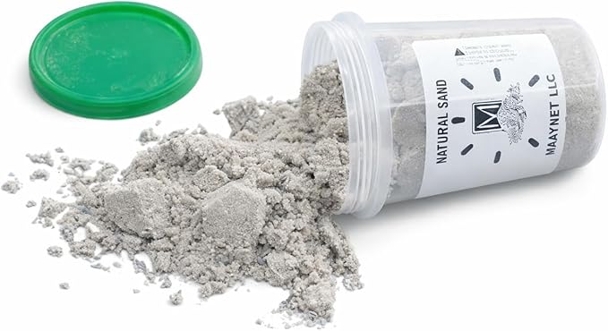 3 Pounds Natural Decorative Real Sand for use in Crafts, Decor, Vase Filler and More | Natural and Non-Toxic, Fun Wet and Dry Indoor and Outdoor, Sandbox, Therapy, and Table Use. W/Container.