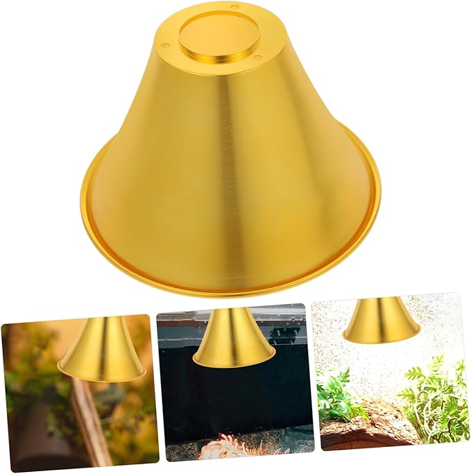 VICASKY Deep Reptile Lampshade with Insulation Design Durable Metal Heat Lamp Shade for Reptile Tanks Optimal Lighting Conditions Safety Oriented for Outdoor Use