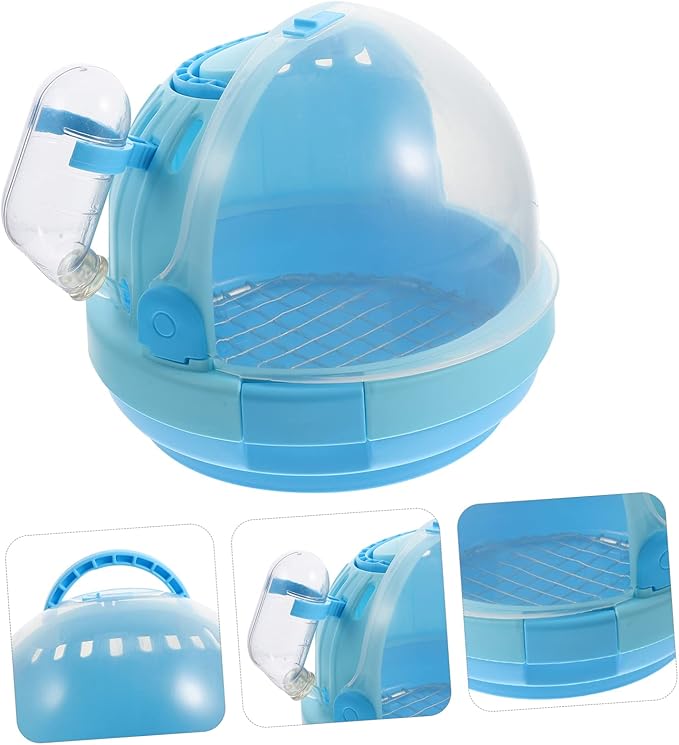 1set Lightweight Handheld Pet Bird Travel Cage Portable Parrot Carry Case for Small Birds Includes Carrier Galvanized Mesh Pad